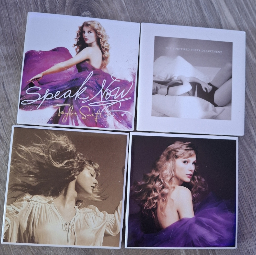 Taylor Swift Coasters T.S. Speak Now Tortured Poets Album Cover Fearless New